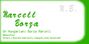 marcell borza business card